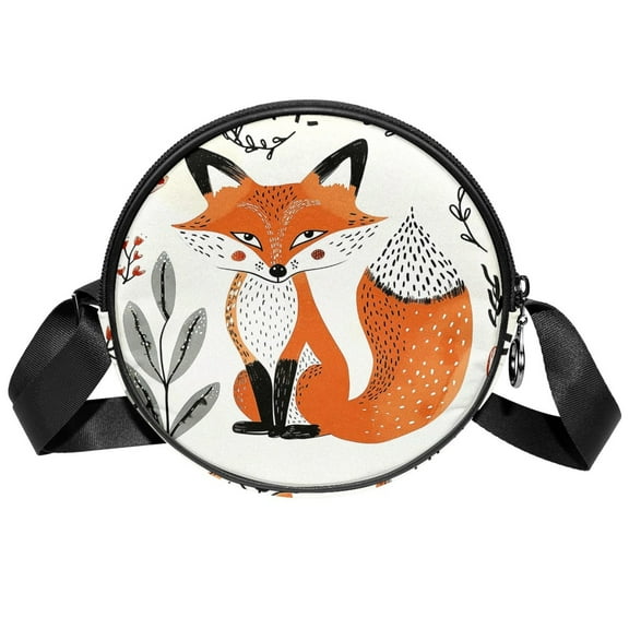 ERJLKXP Wild Cartoon Fox Small Crossbody Bags for Women,Casual Travel Sling Bag,Over the Shoulder Cross Body Purses