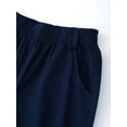 thumbnail image 5 of TiaoBug Big Kids Boys Wide Leg Baggy Pants Loose Fit High Waist Trousers with Pockets Casual Wear Navy Blue 7-8, 5 of 7