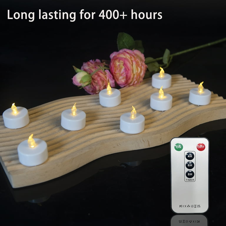 HANZIM LED Tea Light Candles Remote Control 12-Pack photo 3