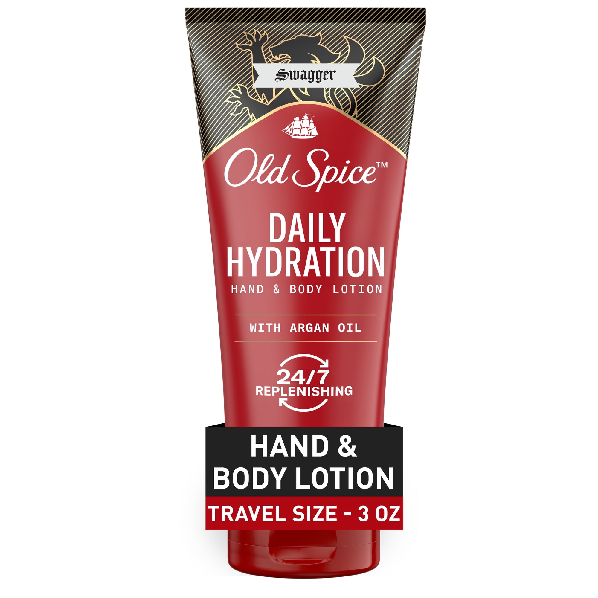 Old Spice Daily Hydration Hand & Body Lotion for All Men Skin Types, Swagger, Argan Oil, 3.0 fl oz