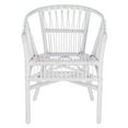 thumbnail image 2 of SAFAVIEH Adriana Solid Rattan Bucket Chair, White, Set of 2, 2 of 7