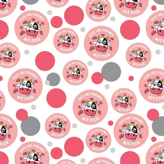 Cows are Friends Not Food Vegan Vegetarian Funny Humor Premium Gift Wrap Wrapping Paper Roll