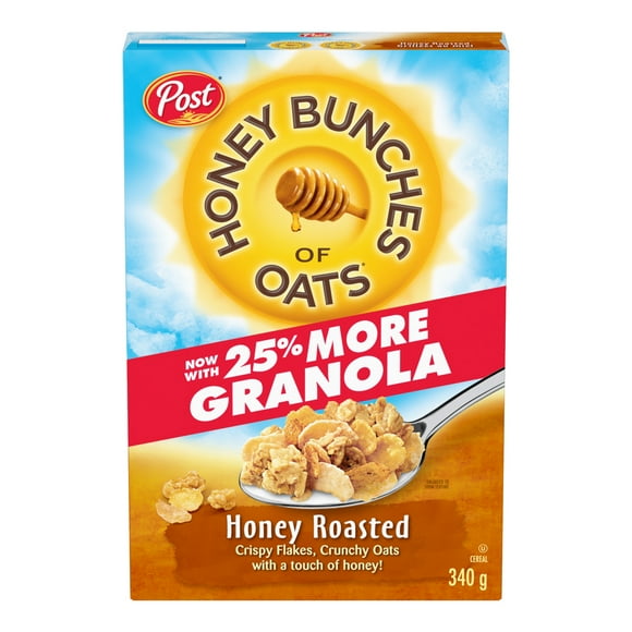 Céréales rôties au miel Post Honey Grappes d'avoine Miel Grappes d'avoine 340g