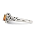 thumbnail image 3 of 925 Sterling Silver With Real 14kt Citrine Ring Size: 7; for Adults and Teens; for Women and Men, 3 of 6
