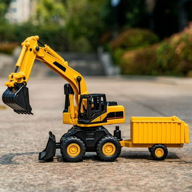 Juego de excavadora Bulldozer, vehículos de construcción realistas, plástico duradero, para niños de 4 años, juego interactivo, herramientas de simulación, aprendizaje STEM, ingeniería,