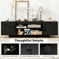 thumbnail image 6 of Costway TV Stand for 70" TVs Modern Entertain Center with Power Outlet & 2 Cable Holes Black, 6 of 10
