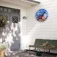 thumbnail image 6 of Wall Clock, Brown Wooden Board Silent Non Ticking Battery Operated Round Decorative Indoor Outdoor Clocks for Living Room Kitchen Bedroom Bathroom Patio 12", 6 of 6