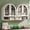 White, variant on SinCiDo Arched Wall Cabinet with Adjustable Shelves & Glass Doors, Cream