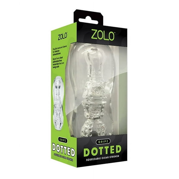 Xgen Products ZOLO Gripz Dotted Stroker - Clear, Masturbators. Male