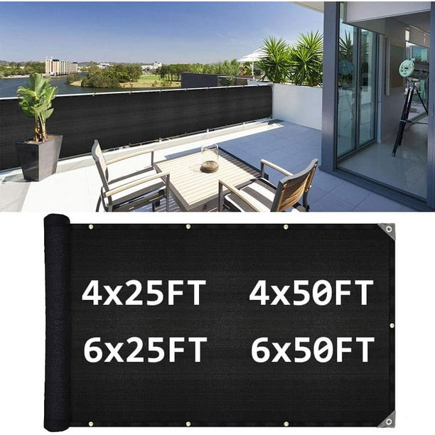 4x25’/4x50’/6x25’/6x50’ Black Privacy Fence Screen UV Sunshade Netting