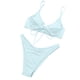 thumbnail image 2 of Trajes de baño para mujer, Trajes de baño para mujer, Traje de baño bikini de diamantes divididos de color liso para mujer, Traje de baño para mujer, 2 of 4