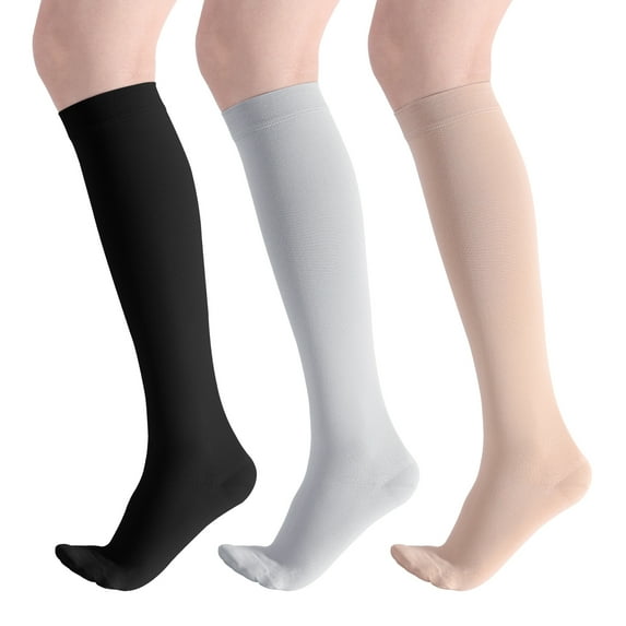 Sinocare Compression Socks for Women & Men Circulation - 3 Pairs Sports Socks Best Support for Athletic Running Cycling L-XL