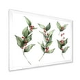 thumbnail image 2 of Designart 'Christmas Set Red Berrie With Branches' Traditional Framed Art Print, 2 of 4