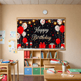 thumbnail image 6 of Black Background Happy Birthday Banner with Star Balloons and Gift Boxes Party Backdrop Decor for Birthday Parties Photography Props Celebrations Decorations, 6 of 8