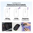 thumbnail image 3 of Mouse Inalambrico Recargable Raton Portatil Bluetooth Y Usb Negro RGB, 3 of 5