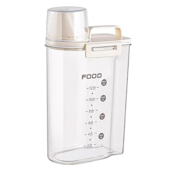 Dispensador de detergente para ropa, organizador de alimentos secos y granos sólidos para baño y dormitorio 1.95L