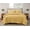 Mustard Yellow, variant on Brooklyn Loom Classic Solid 100% Cotton 200 Thread Count Percale Lavender 3-Piece Full/Queen Quilt Set, Solid Casual themed, Adult Bedding, OEKO-TEX Certified
