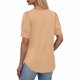 thumbnail image 5 of Ounisa Womens 2025 Summer Sweater Top Short Sleeve Blouses Dressy Casual Shirts Business Tops Cute Vacation Tunic, 5 of 7