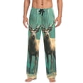 thumbnail image 2 of Elk in The Forest Mens Cotton Pajama Pant Sleep and Lounge Bottons with Pockets, 2 of 7
