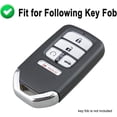 thumbnail image 2 of Key Fob Cover Compatible with Honda Accord Civic CRV Pilot Ridgeline Odyssey Passport Keychain Case Holder Protector,White, 2 of 6