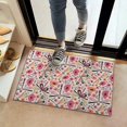 thumbnail image 2 of Pioneer Flower Floral Print Pattern Door Rugs,Washable Non Slip Door Mats Indoor,Decorative Door Mats,Entry Mat Indoor for Entrance,Bedroom,Kitchen,Bathroom,16"x24", 2 of 6