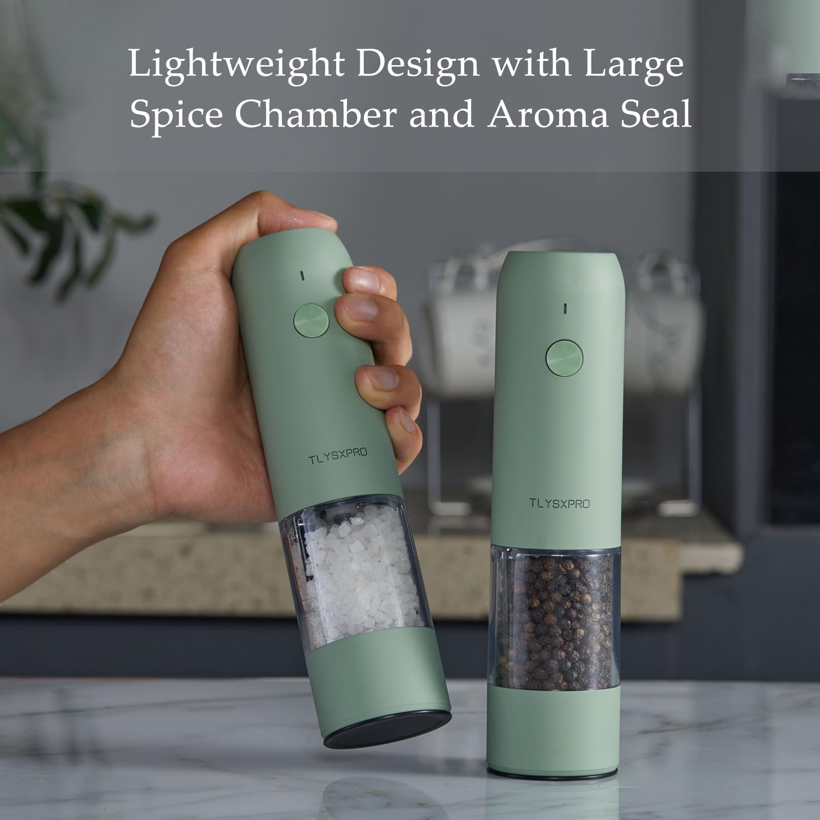 Moulin à Poivre Et Sel Electrique Rechargeable USB-C - Bois - Broyeur Céramique Réglable - Grande Capacité 85ml - Automatique