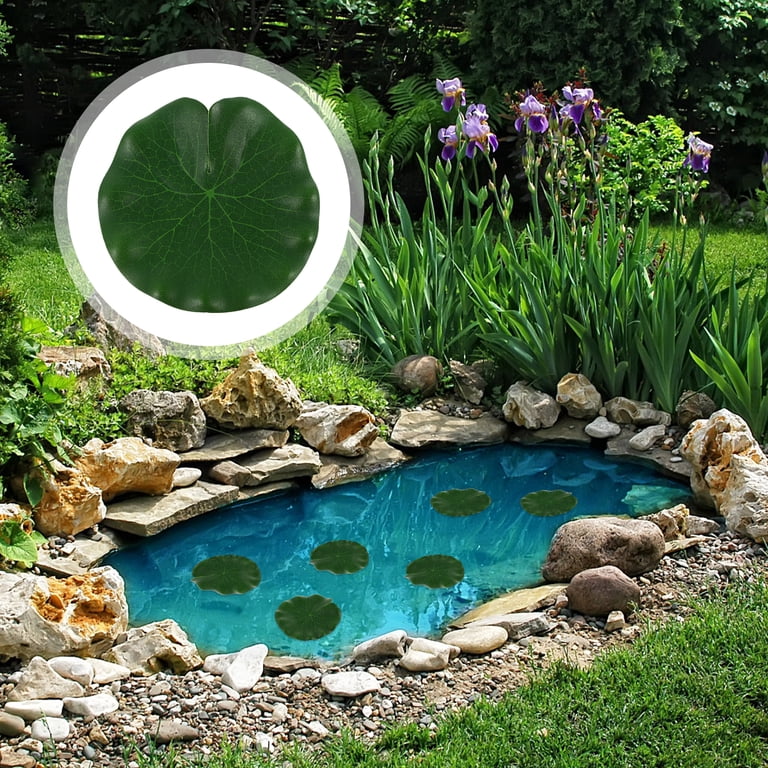 fish pond accessories Custom Pro Kit w/ Waterfall Lifelike decor design with exquisite detail makes them attractive 10 Pcs Artificial Lotus Leaves