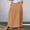 🔥 Orange, variant on USSUMA Boho-Print Pleated Mid-Calf Skirt Elastic Waistband With Pockets, Breathable Lined A-Line Mid-Length Pull-On Fit For Resort Travel Casual Weekend Brunch And Office Styling — Midi Skirt