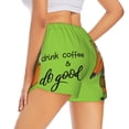 thumbnail image 2 of Uemuo Drink Coffee And Do Good Pattern Women's Athletic Shorts High Waisted Running Shorts with Liner Pockets Gym Elastic Workout Shorts-XX-Large, 2 of 9