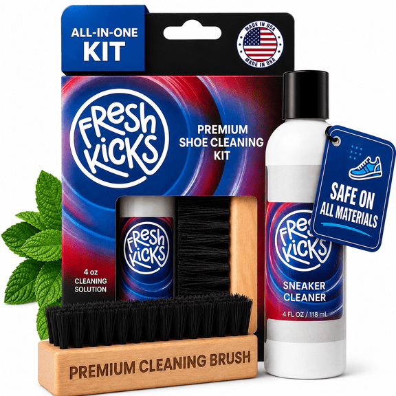 Fresh Kicks Shoe Cleaner Kit - Fabric Cleaner for Leather, Whites, Canvas Sneakers and More!