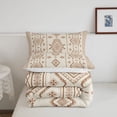 thumbnail image 5 of jejeloiu Earthy Aztec Twin Comforter Sets,Neutral Tribal Bedding Set For Boys,Beige Brown,Reversible,2pcs,1 Comforter and 1 Pillowcase, 5 of 7