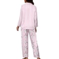thumbnail image 5 of Kuiaobaty Rabbit Mushroom Print Pajamas Set for Women's Comfy Pajamas Long Sleeve Loungewear Button Down Sleepwear and Pants with Pocket Plus Size, XS, 5 of 7