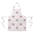 thumbnail image 2 of Pioneer Flower Floral Print Pattern Apron for Women and Men, Cotton Linen Waterproof with Pockets, Adjustable, 33x27 Inch for Kitchen, Gardening, BBQ, Salon, 2 of 6