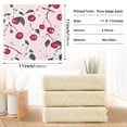 thumbnail image 3 of 6 Pieces Thickened Double Polyester Fleece Kitchen Towel - 28x28cm Strongly Absorb Water & Oil Stain Removal，A Cherry Pattern, 3 of 8