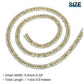 thumbnail image 2 of 1 Yard 3 Rows Rhinestone Chain, 8.5mm Crystal Close Claw Chain Trim (Silver, Yellow, White), 2 of 6