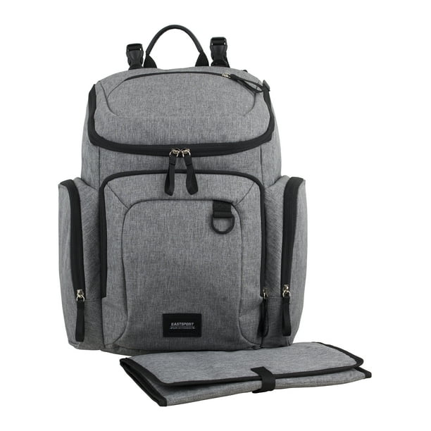 gray backpack diaper bag