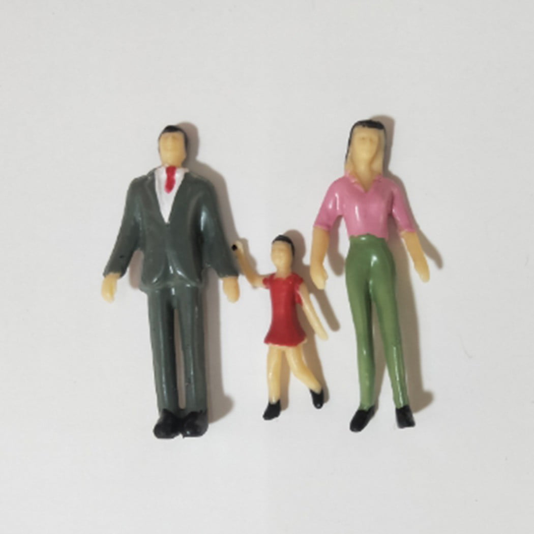 50pcs Scale Mixed Figures Different 1:32 Standing Sitting People Model Railway 