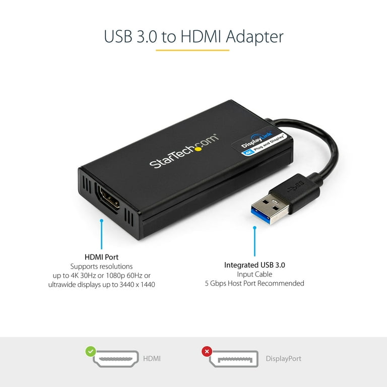 Adapter HDMI to DisplayPort - 4K 30Hz - HDMI & DVI Display Adapters, Display & Video Adapters