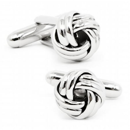 Ox and Bull OB-KNT-SL Silver Knot Cufflinks