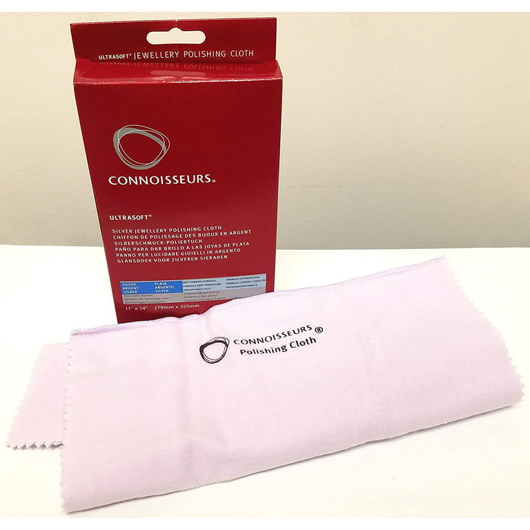 Connoisseurs 2 Part Silver Jewelry Polishing Cloth 11 by 14