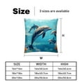 thumbnail image 5 of Dolphin Covers Set of 2, Unique Patterns, 16x16 18x18 20x20 Inches for Various Occasions, Decorative Cushion Inserts for Couch and Bed, 5 of 6