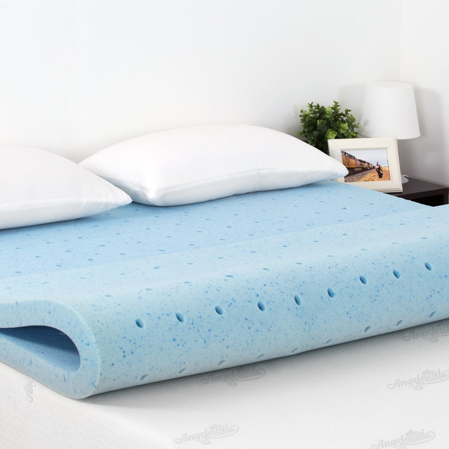 Amazon Com Zinus 2 Inch Gel Memory Foam Mattress Topper Twin