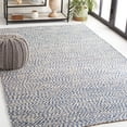 thumbnail image 3 of SAFAVIEH Natural Fiber Lars Solid Area Rug, Blue/Ivory, 8' x 8' Square, 3 of 12