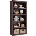 thumbnail image 1 of 5 - tier estilo rural de madera estante de libros, 67.4 pulgadas de altura y 31.4 pulgadas de anchura, ideal para para sala de estar y oficina en casa almacenamiento, 1 of 10