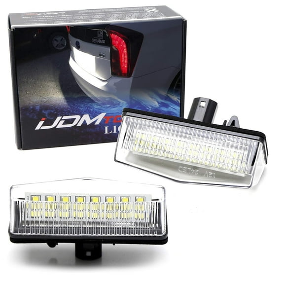 OEM-Fit 3W Full LED License Plate Light Kit For Toyota C-HR Prius Venza RAV4, Scion tC, Lexus CT IS, Powered by 24-SMD Xenon White LED & Can-bus Error Free