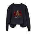 thumbnail image 4 of Bcresic Merry Christmas Sweatshirts for Womens Leoprad Xmas Tree Graphic Pullover Fleece Tops Trendy Fall Clothes Comfy Drop Shoulder Long Sleeve Crewneck Jumper Hooded Outfits,01A_Black,Large, 4 of 4