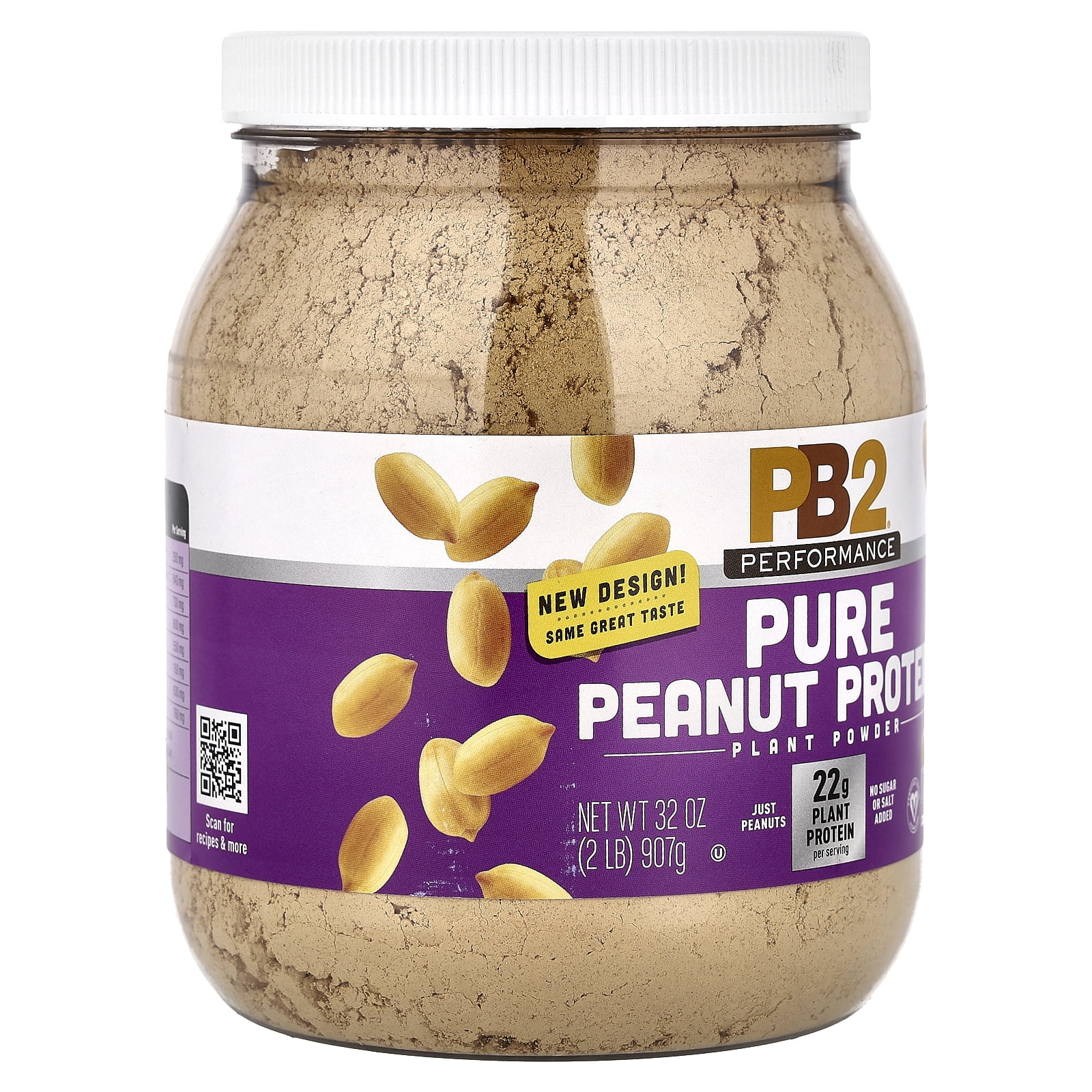 Pure Peanut Protein Plant Powder, 2 lbs ( 907 g), PB2 Foods