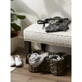 thumbnail image 2 of Bone Dry Pet Storage, Bone Shape Hyacinth Toy Basket, Dark Brown / Gray Wash, Small, 2 of 3
