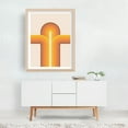thumbnail image 3 of Triple retro arches in yellow and orange - Illustration Mid-Century Modern Retro Abstract Geometric Vintage Modern Art Minimalist Unframed Wall Art Print 24 x 30 inches, 3 of 4