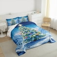 thumbnail image 3 of Homewish Merry Christmas Tree Bedding Comforter Set 2pcs for Kids Teens Boys Girls,Happy New Year Twin Comforter Sets Microfiber,Xmas Festival Breathable Bedding Set,Super Cozy Room Decor,Reversible, 3 of 8